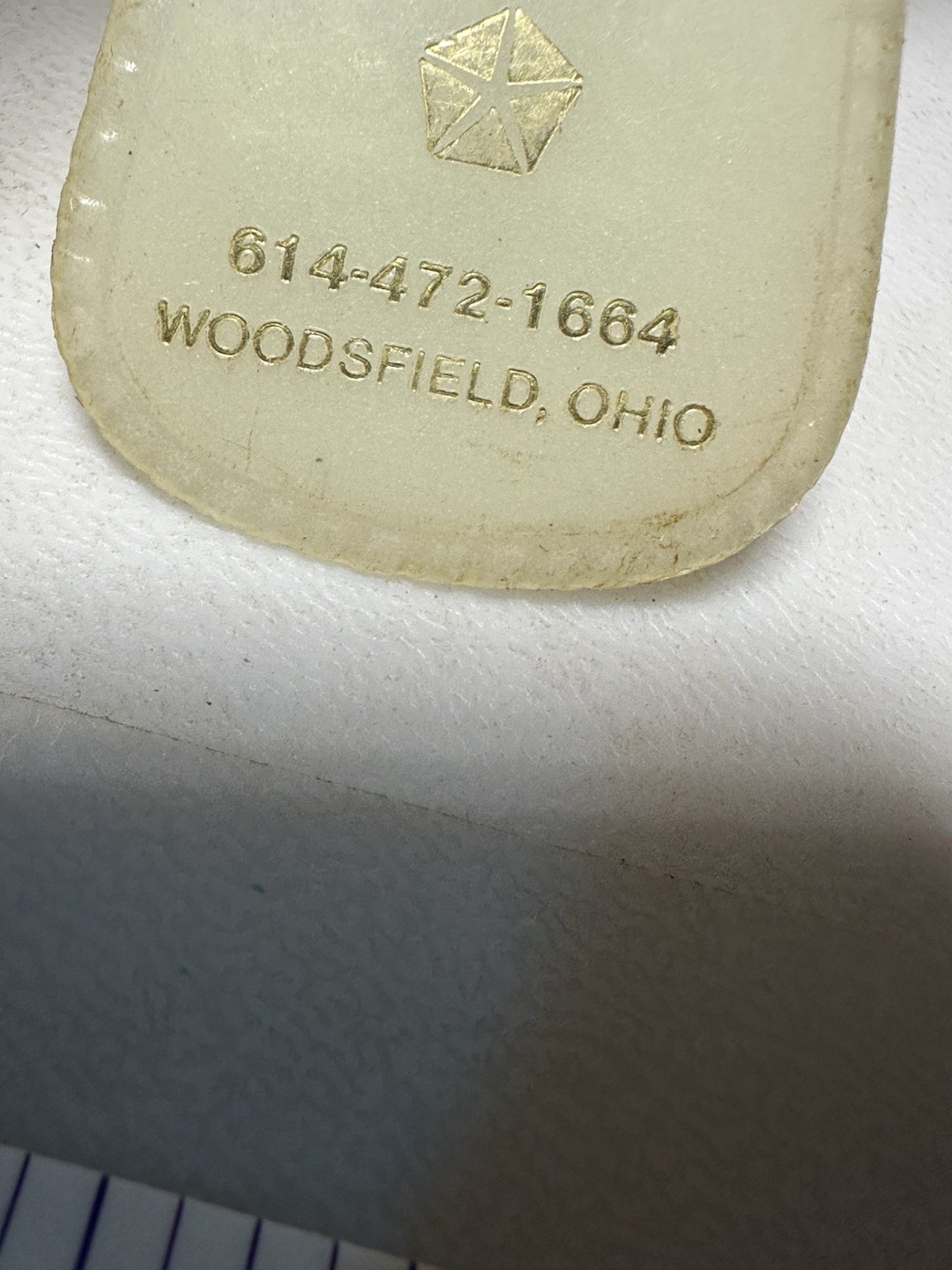 Woodsfield Ohio Loveday Car Dealership Auto Dealer Motor Sales OH Keychain