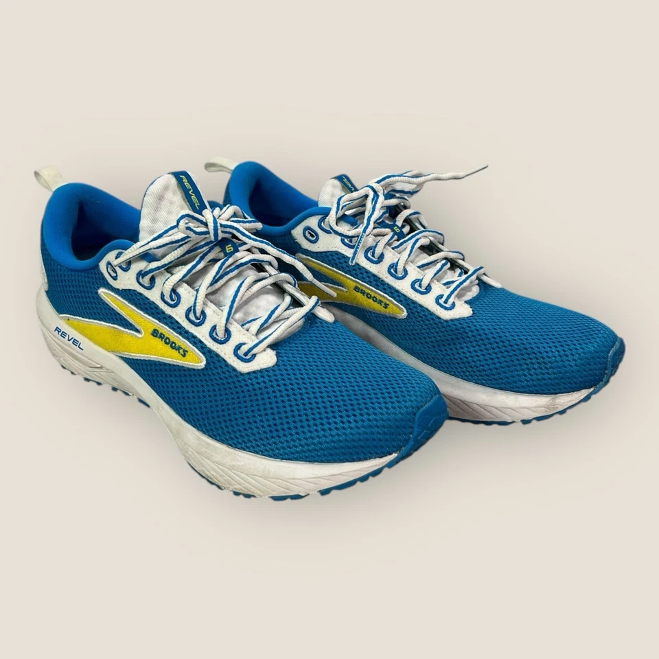 Zapatos para correr Brooks Revel 6 Energize neutros talla 10,5 medianos (B) azules/amarillos Foto 2 de 4