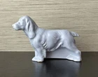 Vintage Shawnee USA Spaniel Planter – Blue Pottery Dog Figurine, Mini Planter