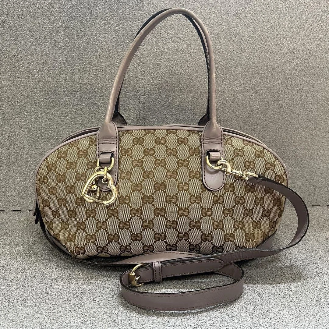 GUCCI Boston toile GG épaule cuir violet #PGBDTX
