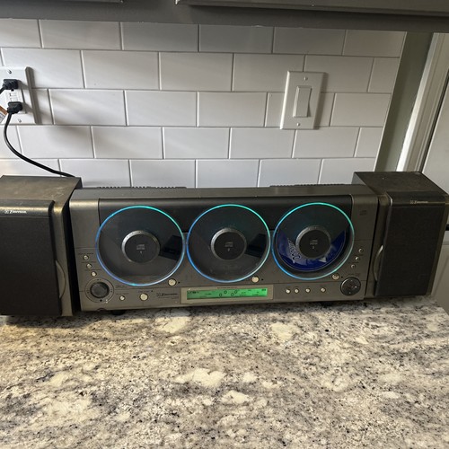 VTG EMERSON TRIPLE PLAY LINEAR 3 CD CHANGER MODEL MS3103 W 2 SPEAKER ~PARTS ONLY