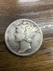 1937-S Mercury Dime - Actual Silver Coin Shown VF Shape Same Day Shipping Free