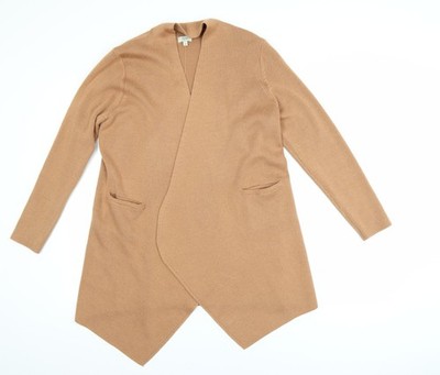 Hoss Intropia offene Strickjacke Damen beige Wollmischung M