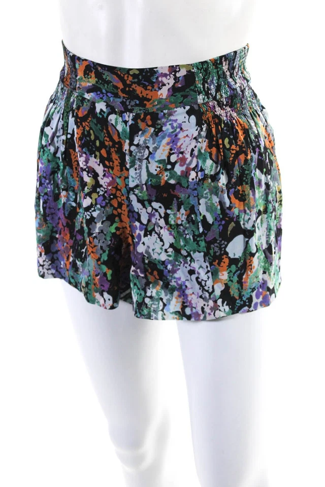 Mini Pantalones Cortos Catherine Malandrino Mujer Multicolor Estampado Forrado de Seda Talla 4 Foto 2 de 4