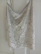 Victoria secret Cami womens XS gray soft crushed velvet adjustable straps