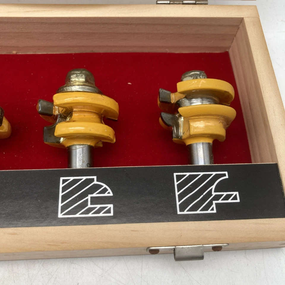 NEW Carb-Tech 5 PCS Carbide Router Bit Set 1/2 Inch Shank Raised Panel  Door - Image 4 of 4