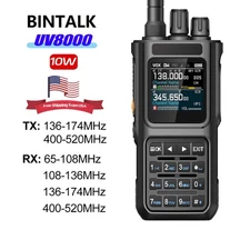 BINTALK UV8000 AM Radio Receive Wireless Copy Frequency 10W Walkie Talkie
