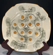 Vintage - 1970’s ~ DESIGNCRAFT ~ Ceramic Octagon Deviled Egg Platter ~ Excellent