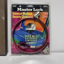 MASTER LOCK Laptop Notebook Cable Lock Security RED - NEW SEALED
