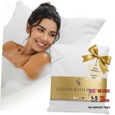 Luxury Bath Pillow for Tub - Thick and Comfortable Bathtub Pillow Warm White