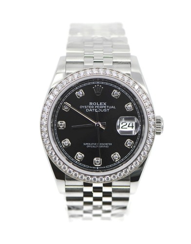 Rolex Datejust Diamond Stainless Steel Watch 126284RBR