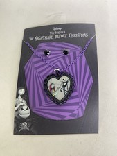 Disney The Nightmare Before Christmas Jack Sally Jewelry Necklace Earrings Set