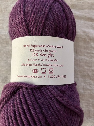 Knit Picks Swish DK 100 % Superwash Merinowolle Amethyst meliert 123 Yard/50 grms - Bild 3 von 4