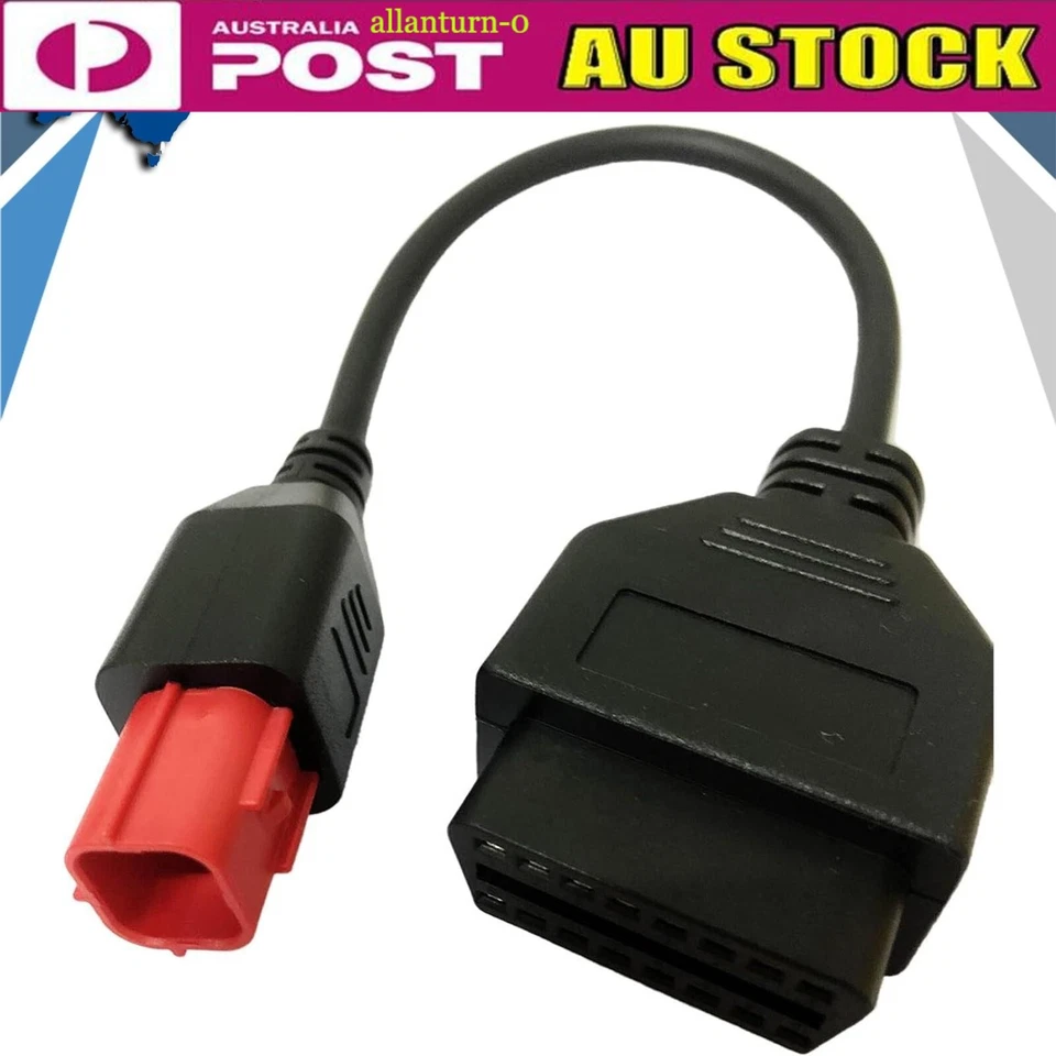 For Euro5 Adapter 6 Pin Motorrad Bike Diagnose OBD Motorcycle 6Pin to OBD2 Some