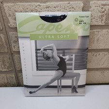 Capezio Ultra Soft Womens S/M Matte Black Rhinestone Footed Tights
