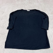 Loft Sweater Lightweight Black 3/4 Sleeve Pullover Women  s Size Small