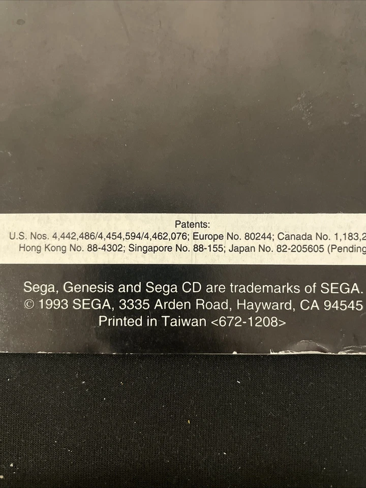 Sega Genesis System Console Instruction Manual Only Original OEM 1993 - Image 3 of 3
