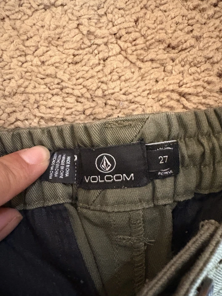 Volcom Jeans Men's Size 27 Military Green Baggy Straight Leg 90's Y2K Grunge - Image 3 of 4