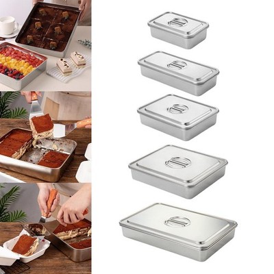 Abgedeckte Kuchenform, rechteckige Gebäckform, Kuchenform für Dessertgebäck