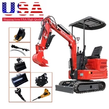 1.4Ton Mini Excavator Kubota Engine with Attachments Quick Change Hitch + Ripper