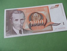 Yugoslavia 1000 Dinara banknote - 1990 (ref 406)