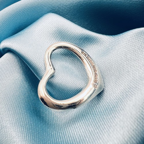 Tiffany & Co. Auténtico corazón abierto solo superior collar colgante de plat... - Imagen 5 de 11