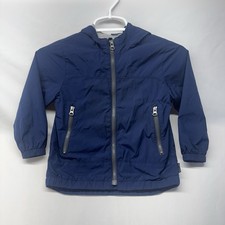 Baby Gap Fleece Lined Rain Jacket Windbreaker Blue Size 4 Years