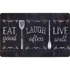 Cloud Comfort Eat Laugh Live 18 in. x 30 in. Anti-Fatigue Kitchen Mat