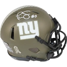 Phil Simms Autographed New York Giants 22 Salute Mini Helmet Beckett 50803