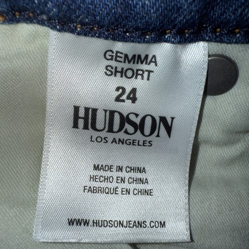 Hudson Womens Sz 24 Gemma Denim Shorts, Cutoff, WMR6008DVA, Zipper Sides, 3" - Picture 8 of 10
