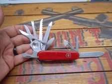 Vintage Victorinox Champion Original Swiss Army Knife 91mm Gray Magnifier