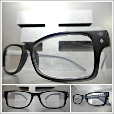 Men's Classy Elegant Retro Style READING EYE GLASSES READERS Matte Black Frame