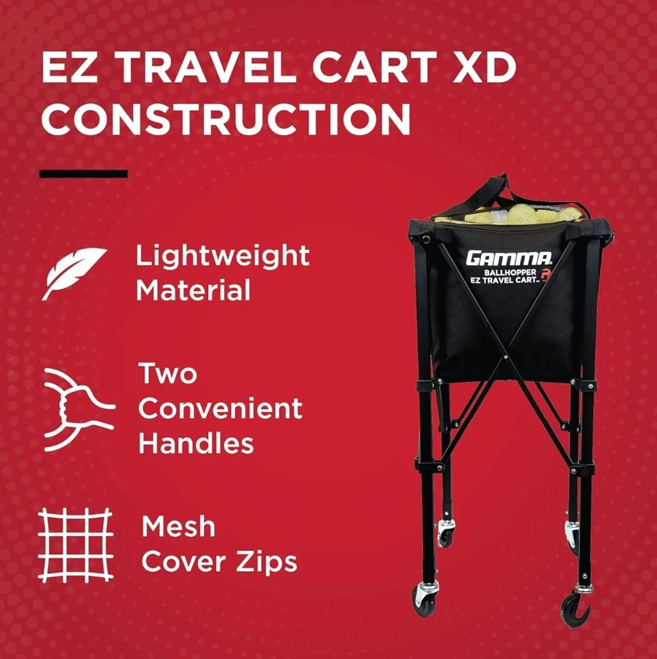 Gamma Sports EZ Travel Cart Pro, Portable, Compact Design, Rugged Lightweight - Image 3 of 3
