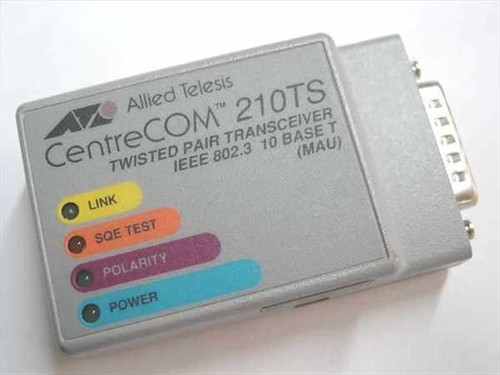 Allied Telesis AT-210TS CentreCom Twisted Pair Transceiver IEEE 802.3 10BASET - 第 1/4 張圖片