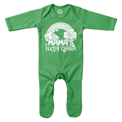 St Patricks Day Jungen Strampler Mamas Glücksbringer Baby Geschenk irisches Kleeblatt...