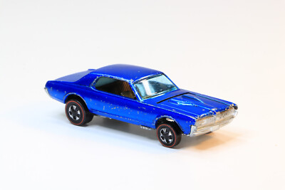 1968 Hot Wheels Redline Custom Cougar Blue Spectraflame Diecast Mattel HK Vintage