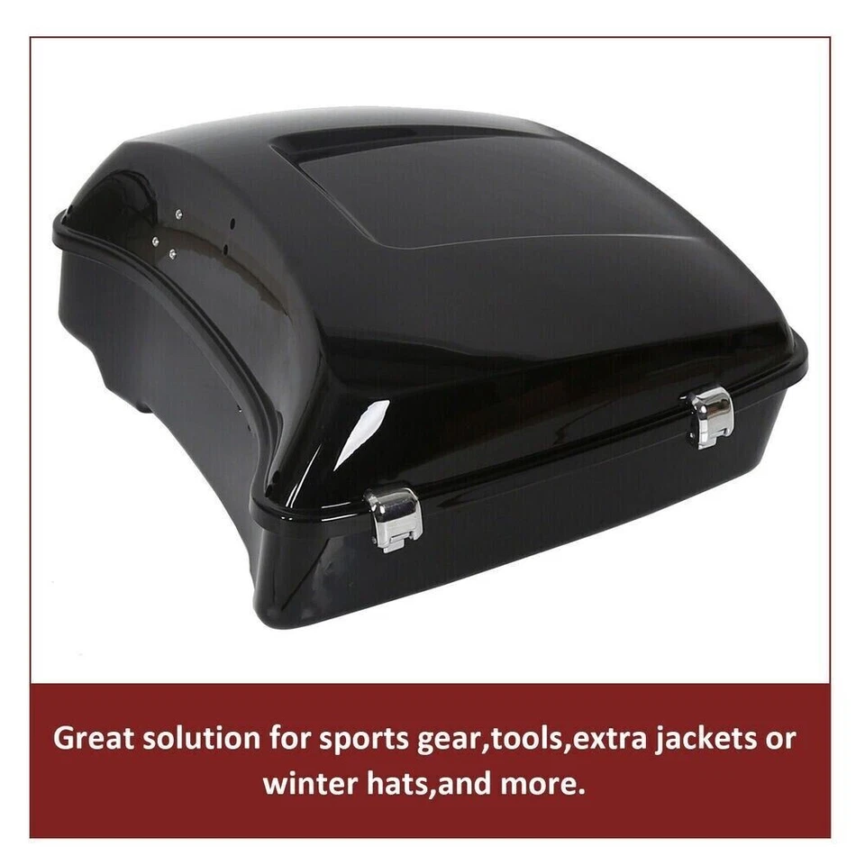 10.7" Chopped Tour Pak Pack Trunk For Harley Davidson Touring Street Glide 14-24 - Image 3 of 4