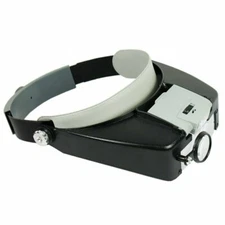 Headband Magnifier LED Illuminated Visor Glasses Loupe Head Band Magnifying