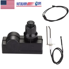 Push Button Ignition Kit for Fire Pit Gas Burner, 2 Outlet with igniter Leads