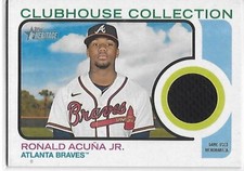 2022 Heritage Baseball Clubhouse Collection Relics Ronald Acuna Jr. Braves     1