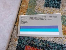 COLORI E TAPPEZZERIE NEI PROGRAMMI VOLKSWAGEN 1969/70 1700 FAMILCAR BERLINA