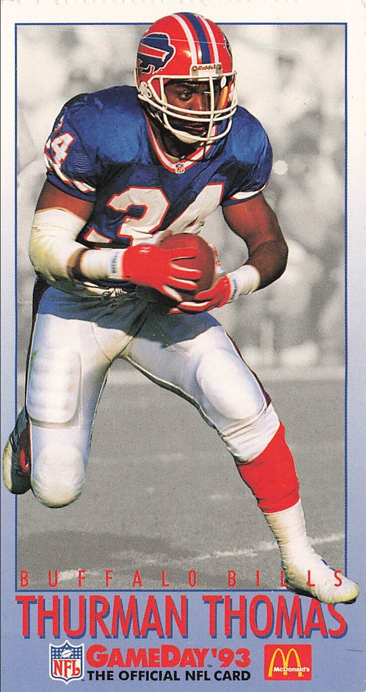 1993 McDonald's GameDay All Stars #2 Thurman Thomas Buffalo Bills