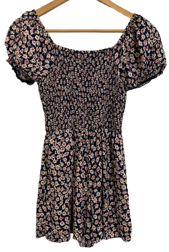 Vestido Campesino Arizona Floral Azul Talla Juvenil Pequeño Foto 2 de 4