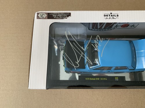 M2 MACHINES 1:24 CHASE DATSUN 510 AUTOGRAPHED - Picture 4 of 7