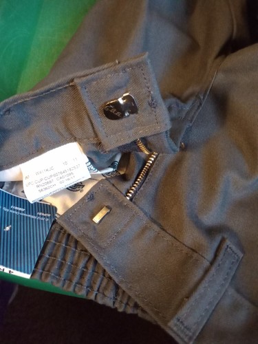 DICKIES Boys Charcoal Gray Flat Front Pant with Elastic back band, 4 Reg. NWT - Picture 6 of 12
