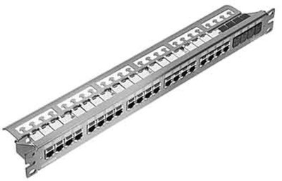 Panduit Patchpanel, 24Port, Metall CP24WSK6TGLGY grau Kupfer Patchpanel,