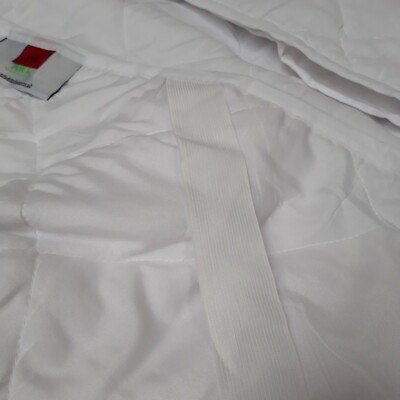 PAD STIL HOTEL LUXUS GESTEPPTE MIKROFASER MATRATZENAUFLAGE SCHONER MIT GURTEN