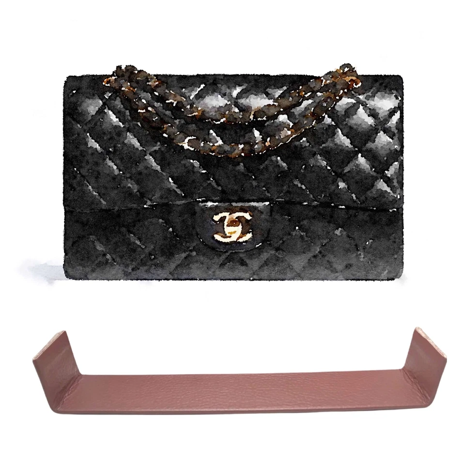 M BOUTIQUE AU Base Shaper Bag Insert Saver For CHANEL Medium Classic Flap (25cm)