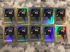 Lot (10) LARRY ROUNTREE III 2021 Donruss Football Premium Stock HOLO GOLD Rookie
