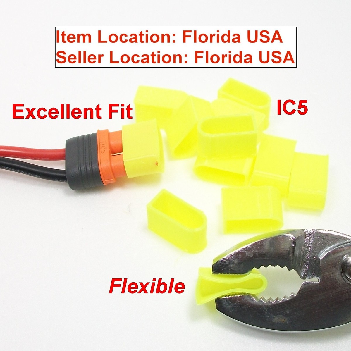 IC2 IC3 IC5 RC Lipo Battery Flexible Connector Cap Cover GREEN RED